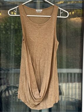 Brown Draped Tank Top